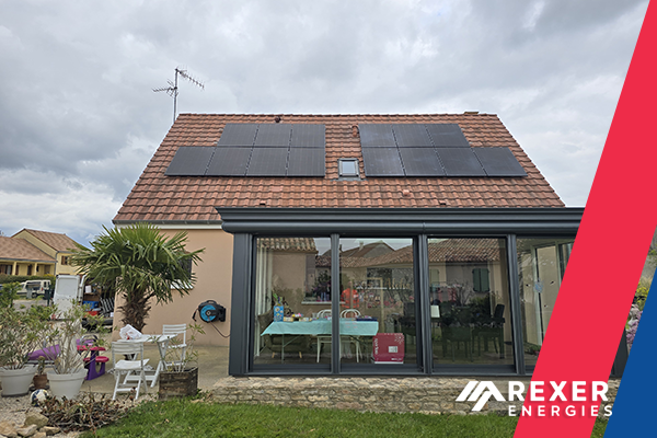 Photo de l'installation photovoltaïque chez notre client Guillaume à Laborde du château Meursanges