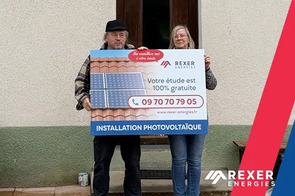 Photo n�2 de la nouvelle installation à Voujeancourt en Franche-Comté chez nos clients : Brigitte et Gérard. Merci infiniment de nous avoir confié votre projet photovoltaïque. Une pose signée Rexer En