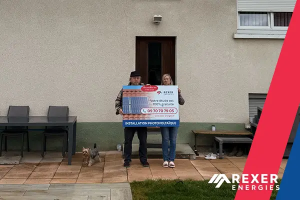 Photo n�3 de la nouvelle installation à Voujeancourt en Franche-Comté chez nos clients : Brigitte et Gérard. Merci infiniment de nous avoir confié votre projet photovoltaïque. Une pose signée Rexer En