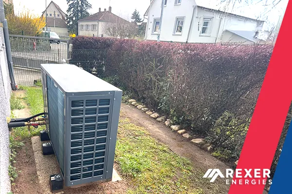 Très belle installation d'une Pompe à chaleur Alezio M R290 de Dietrich dans la commune de Reichshoffen pour Pierre Marie et Régine le 04 Avril 2026