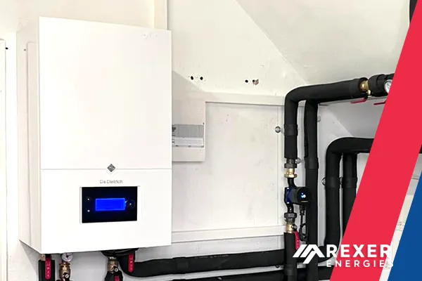 Installation d'une pompe à chaleur air-eau De Dietrich àIgornay chez Laurent le 18 Mars 2026