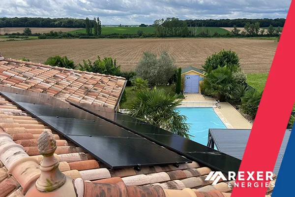 Très belle installation de panneaux photovoltaïques noires chez notre client Michèle habitant en région Bourgogne Franche Compté. Installation réalisée en Juillet 2024