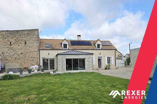 photo d'une petite installation photovoltaïque chez Vanessa à Corpeau