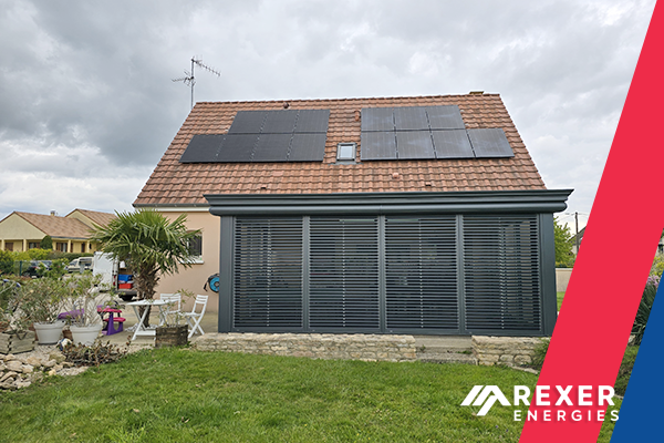 Photo de l'installation photovoltaïque chez notre client Guillaume à Laborde du château Meursanges