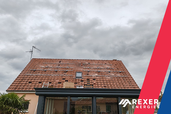 Photo de l'installation photovoltaïque chez notre client Guillaume à Laborde du château Meursanges