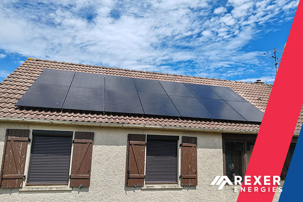 Photo de l'installation terminée par les équipes de Rexer Energies chez Isabelle - Les Maillys - Bourgogne Franche Compté