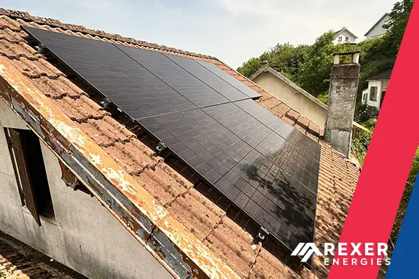 Photo de la nouvelle installation photovoltaïque de Michel àNommay (25)
