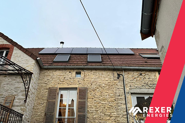Client Aurélien pour une installation à Meuilley le 09 12 2024 - Une superbe Installation Photovoltaïque solaire  avec des panneaux Dualsun 500 par Rexer Energies