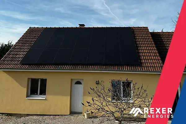 Photo n°1 de notre nouvelle installation photovoltaïque chez Maximilien à Citey en Franche-Comté le 12 Février 2025