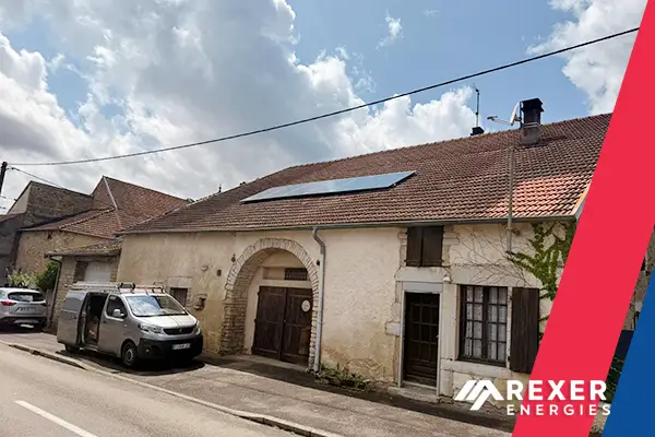 Photo n°1 de la pose photovoltaïque chez Laurent à Pontcey en Haute-Saône (Bourgogne-Franche-Comté) le 08 Juillet 2025 par les poseurs de Rexer Energies