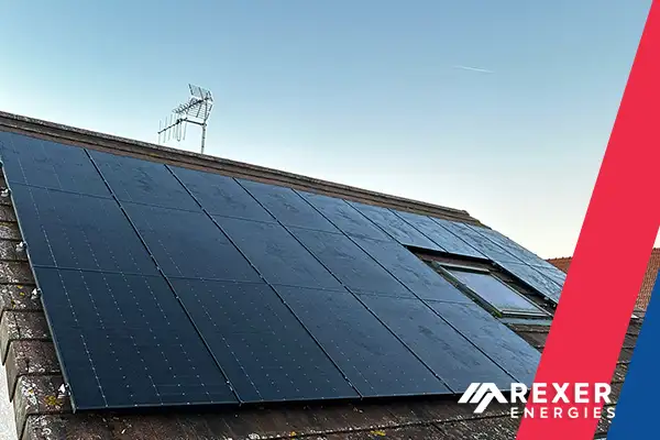 Notre première et magnifique installation de panneaux solaires à Condé-sur-Marne (51) dans la région du Grand-Est chez Maxime. Une installation réussie signée Rexer Energies. Merci Maxime pour votre confiance. Photo de l'installation de panneaux terminée.