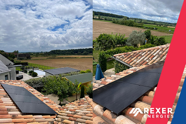 Très belle installation de panneaux photovoltaïques noires chez notre client Michèle habitant en région Bourgogne Franche Compté. Installation réalisée en Juillet 2024 - Photo 4